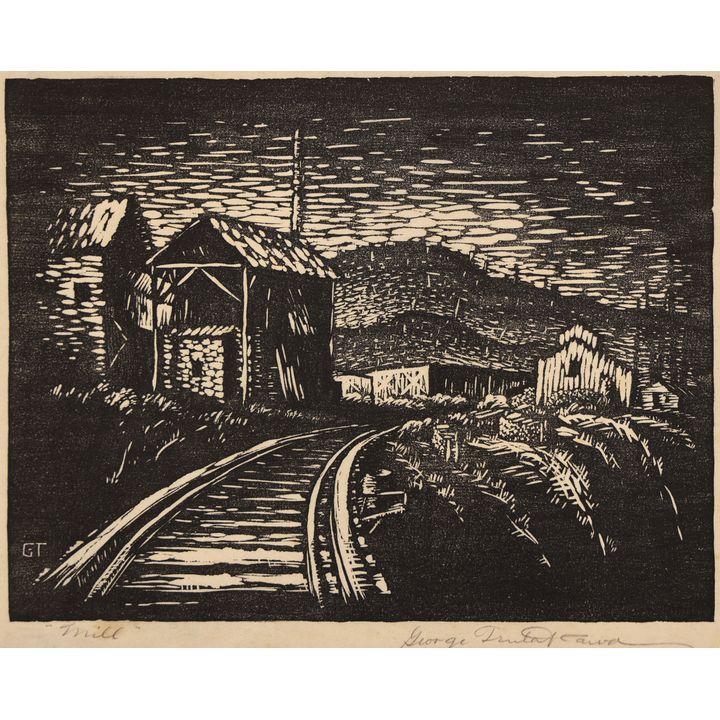 George Tsutakawa ''The Mill'' 1934 Linocut