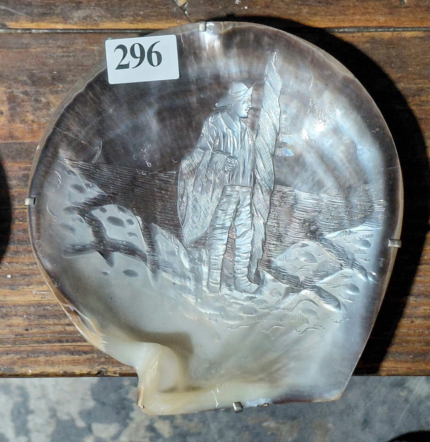 Antique Carved Shell