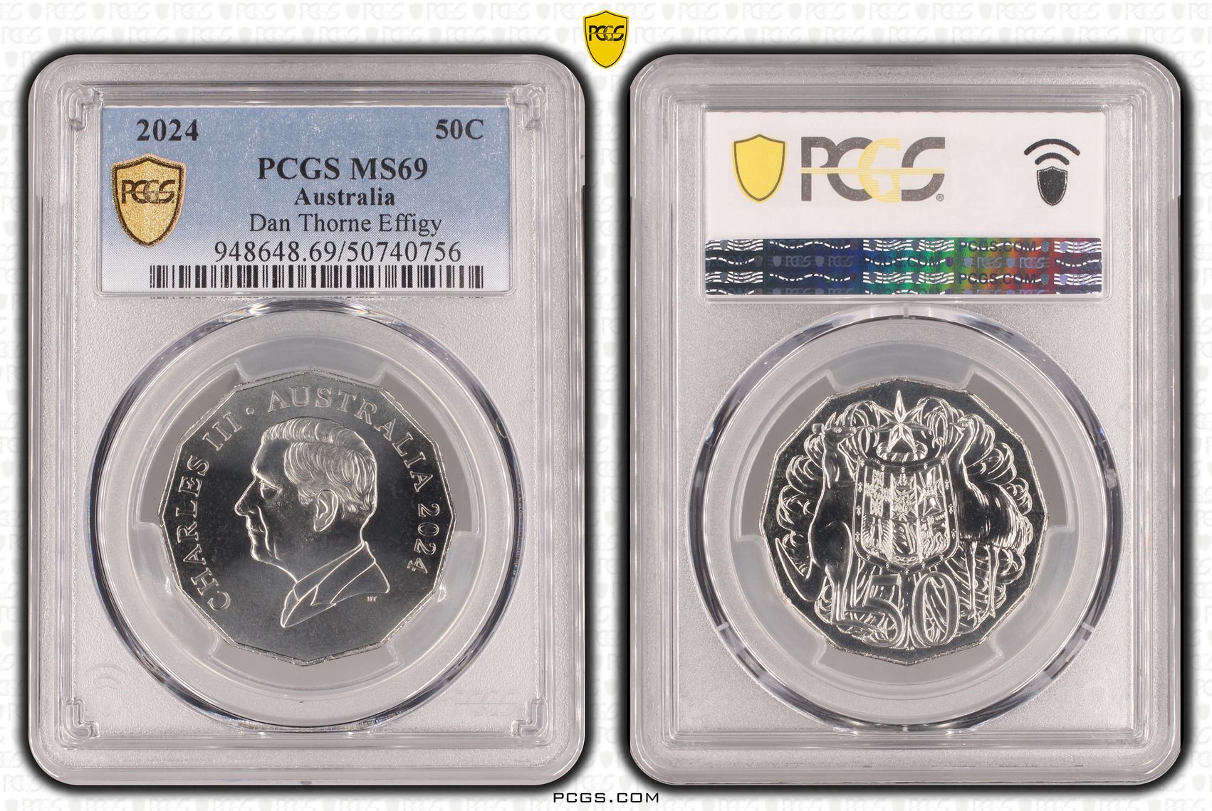 Dan Thorne Effigy, POP 6/0, Fifty Cent, 2024, PCGS MS69