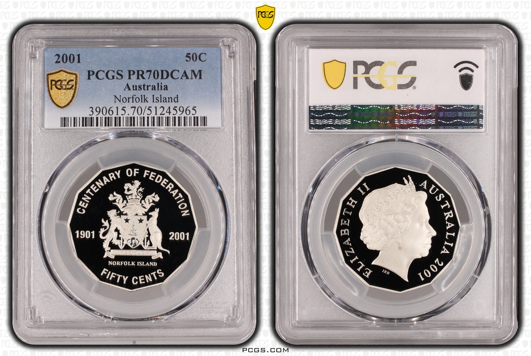 Norfolk Island, Fifty Cent, 2001, PCGS PR70DCAM