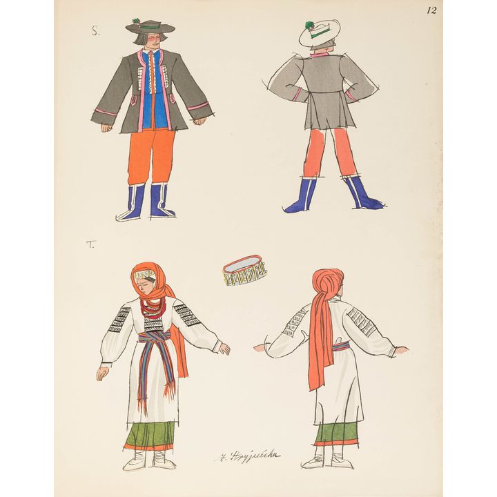 Zofia Stryjeńska | Stroje ludowe ze Lwowa, 1939 r.
