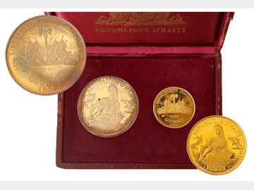 1974 MONTREAL OLYMPIC (SILVER & GOLD) 2-COIN SET