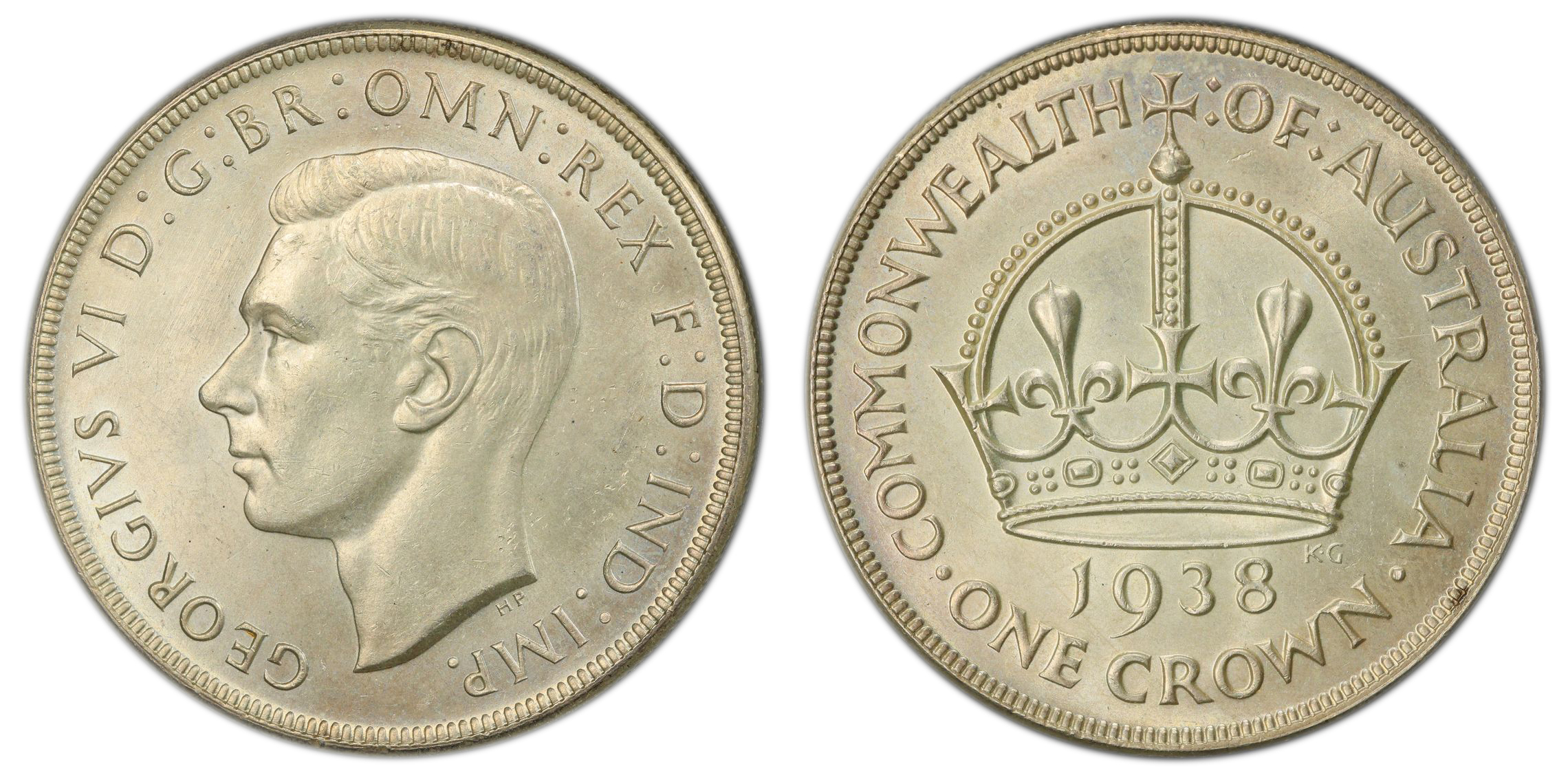 George VI, , Crown, 1938, PCGS MS63