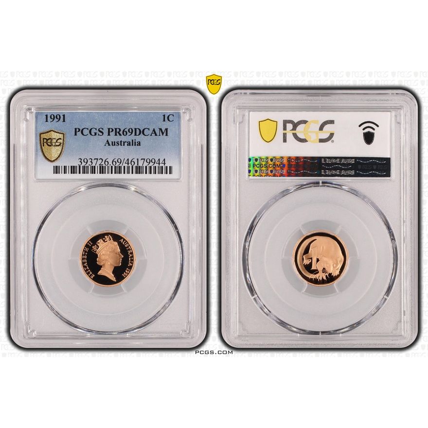 One Cent, 1991, PCGS PR69DCAM