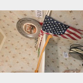Aluminum plate, car window flags and back scratcher