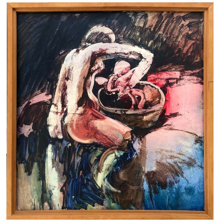 MICHAEL SMITHER (b. 1939) - Bathing ( Mother Bathing Baby)