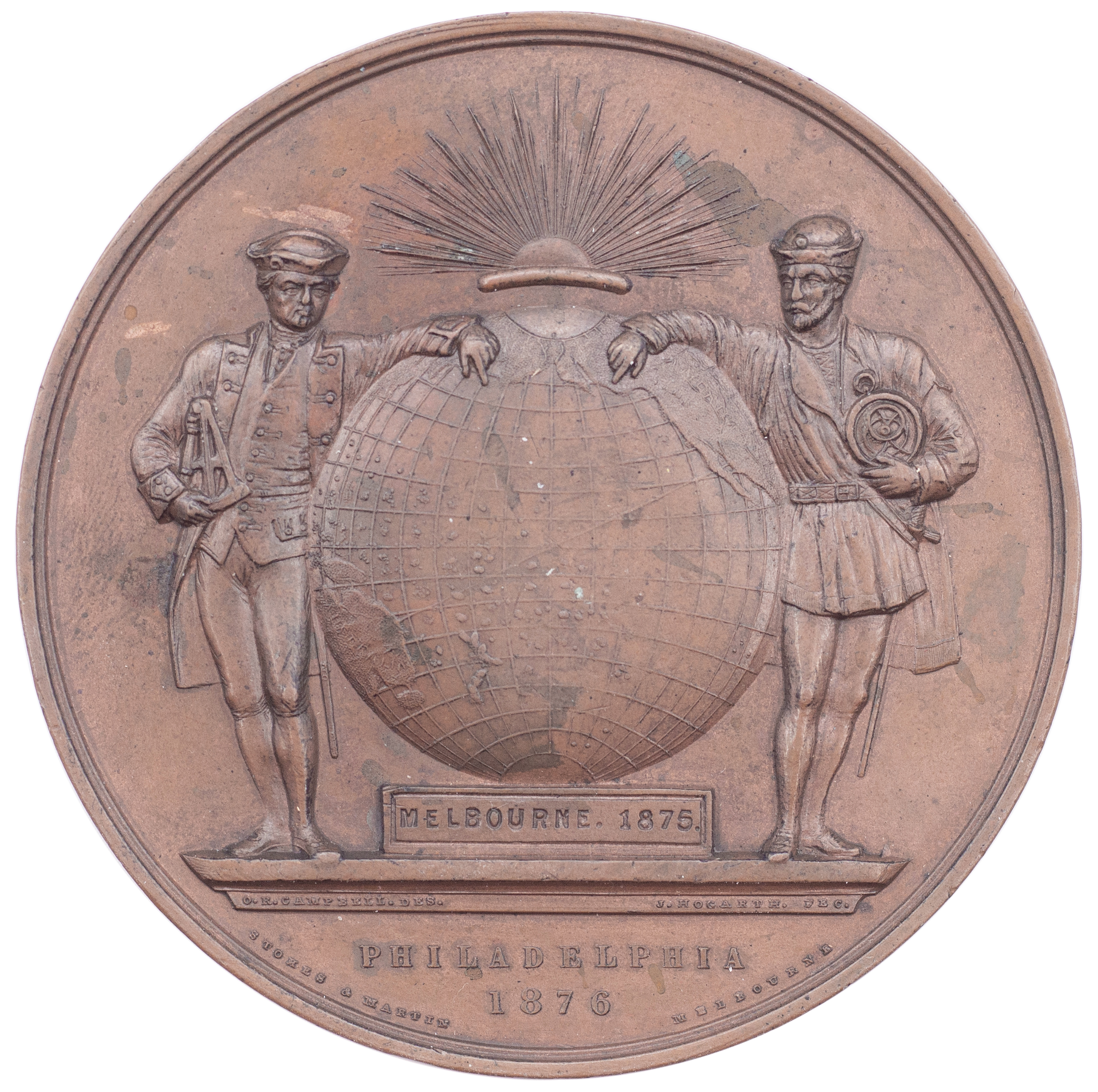 Melbourne Exhibition Medal, 1875 - 1876, gEF