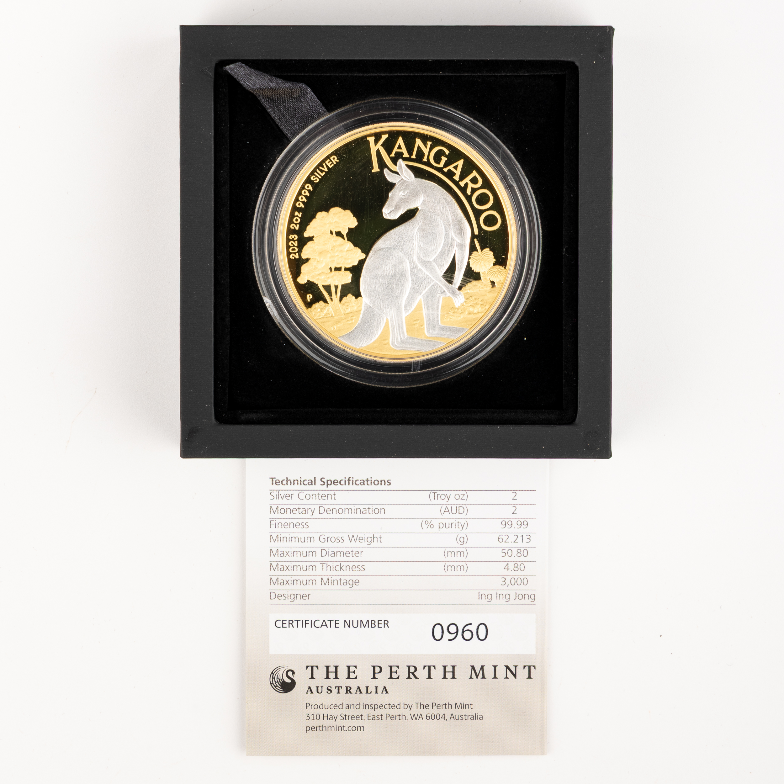 Elizabeth II, Perth Mint - Kangaroo, Two Dollars, 2023-P, UNC
