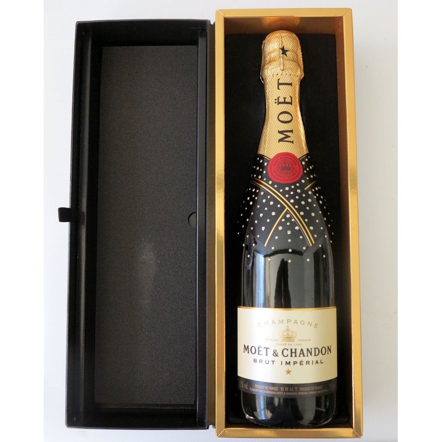 BOXED MOET ET CHANDON BRUT IMPERIAL CHAMPAGNE, Swarovski crystal encrusted