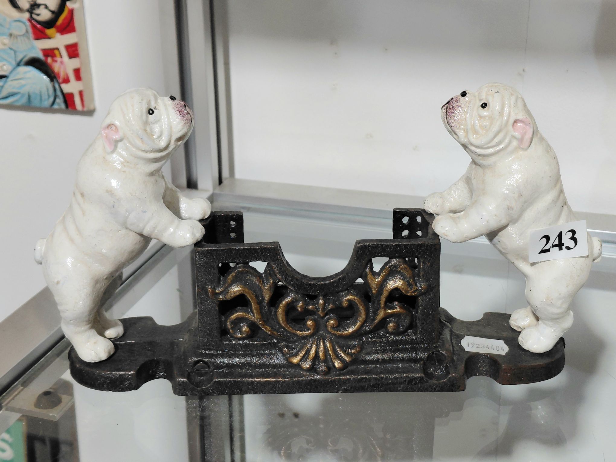 243 · CAST IRON BUSINESS CARD HOLDER