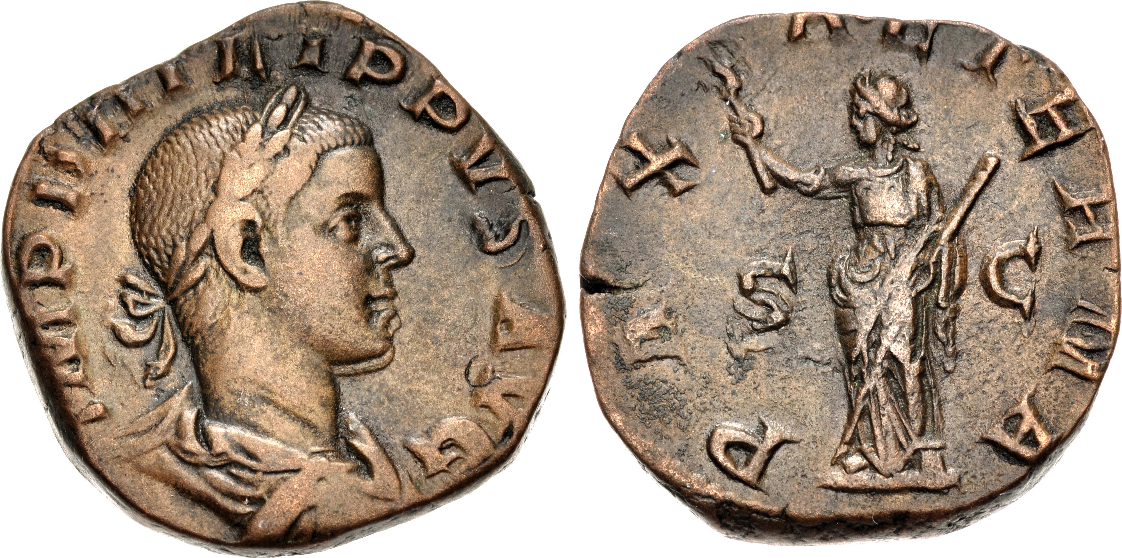 Philip II. AD 247-249. Æ Sestertius (26mm, 15.96 g, 12h). Rome 