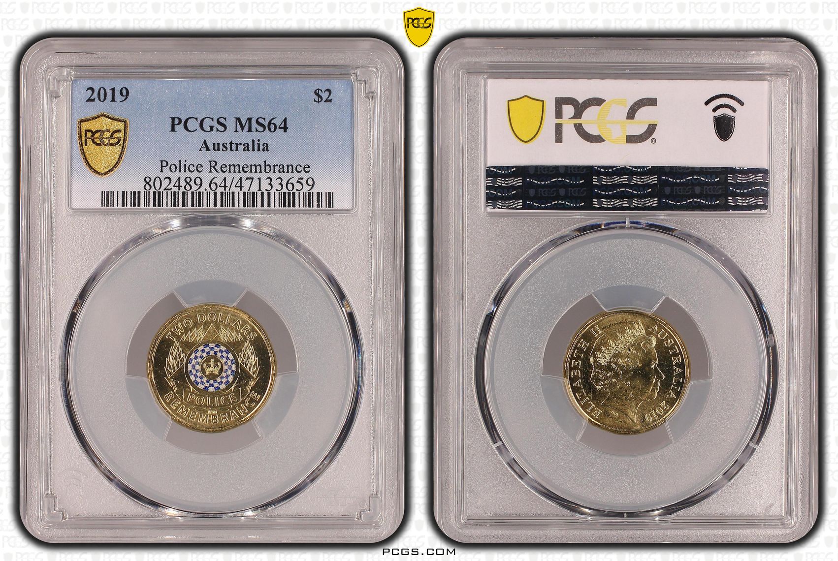 Police Remembrance Colorized, Two Dollar, 2019, PCGS MS64