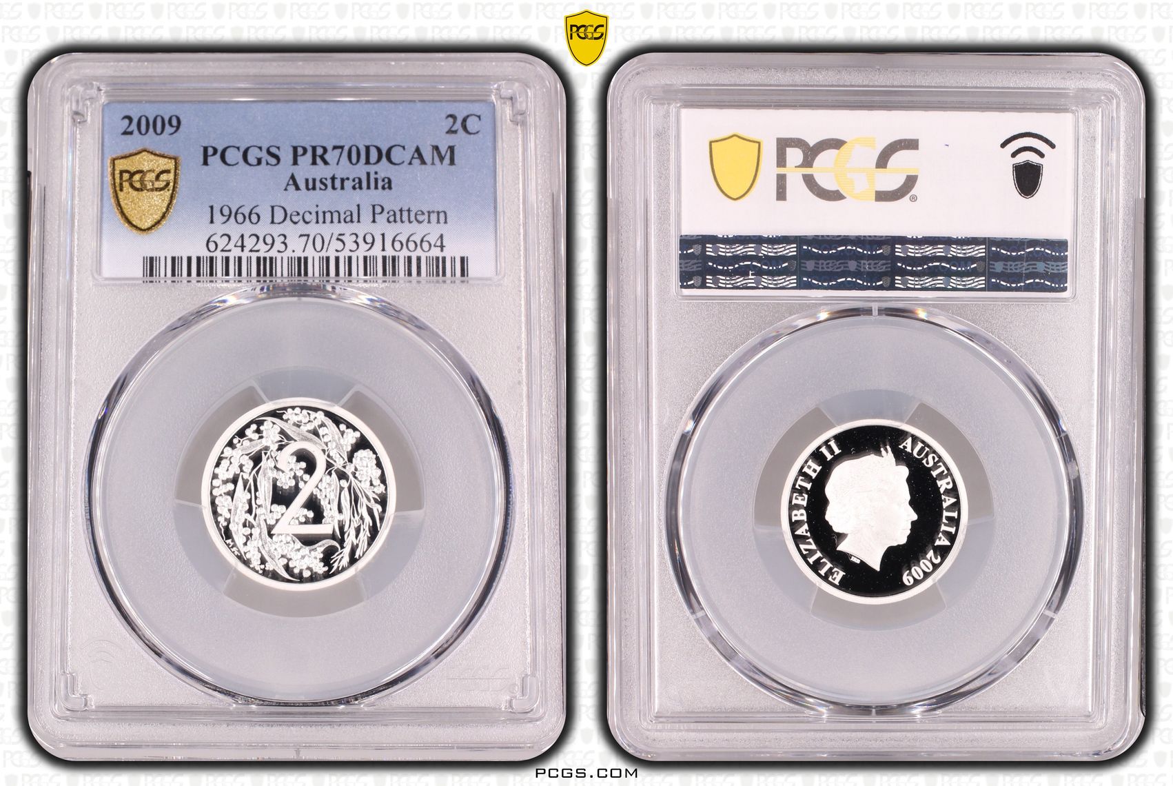 455 · 1966 Decimal Pattern, 7/0, Two Cent, 2009,  PR70DCAM