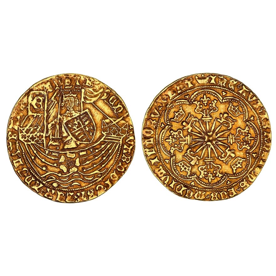 Edward IV, First Reign (1461-1470), Light Coinage, Rose Noble or 'Ryal ...