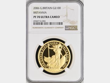 2006 BRITANNIA GOLD 1oz PROOF 100 POUND COIN NGC PF70 UCAM TOP POP!