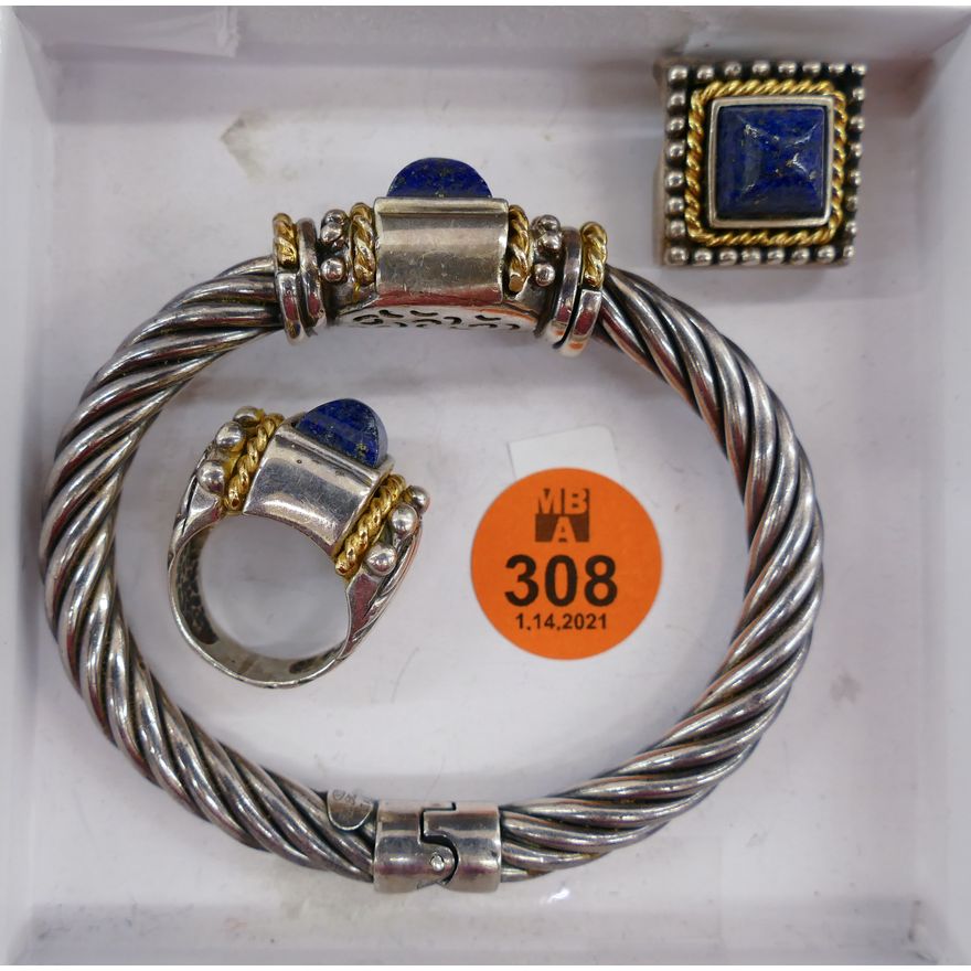 3pc Fili Menegatti Italian Sterling Jewelry Suite