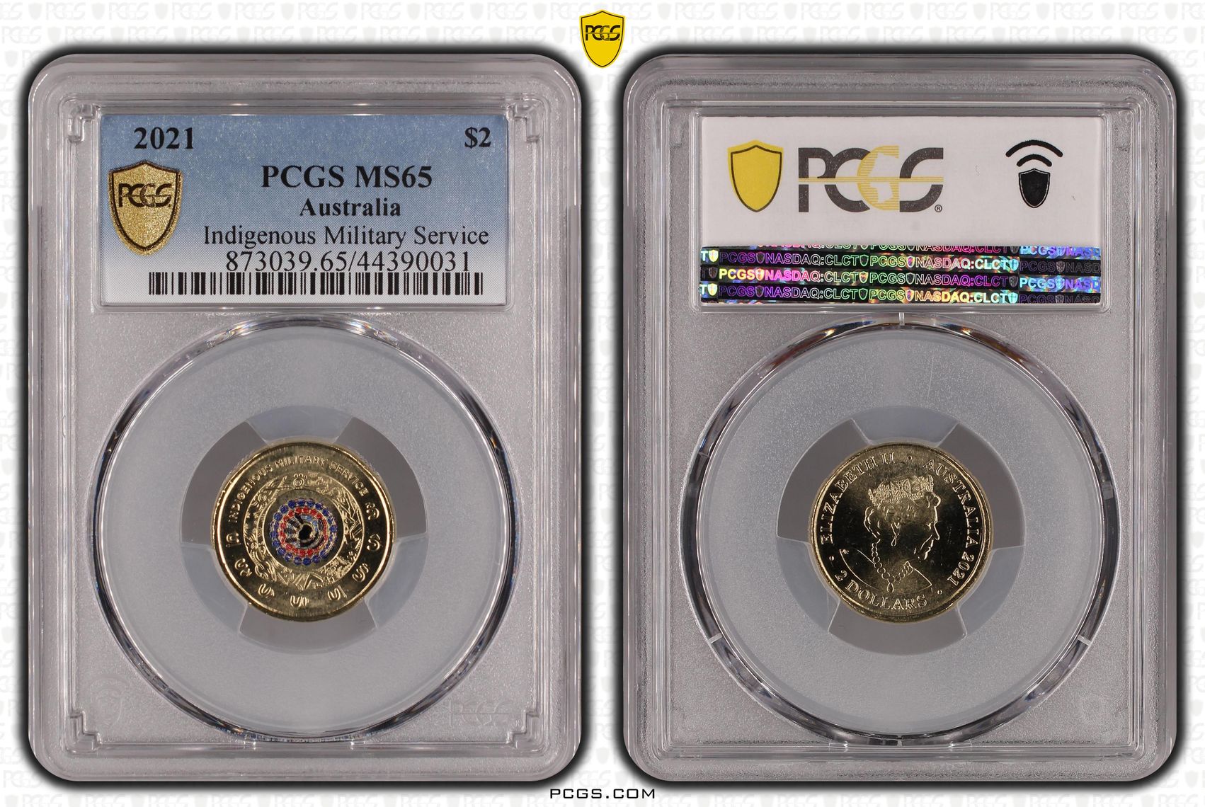 Indigenous Military Service, Two Dollar, 2021, PCGS MS65