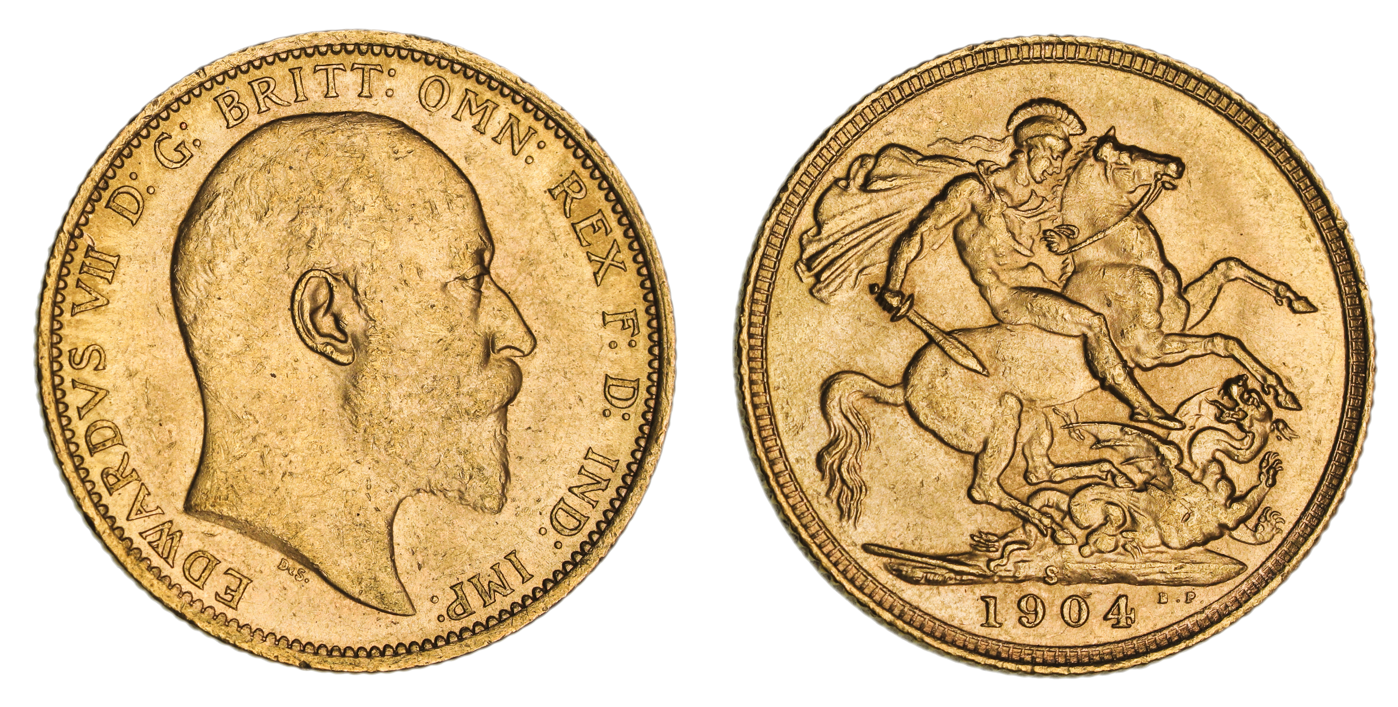 Edward VII, St. George Reverse - Sydney Mint, Sovereign, 1904, EF