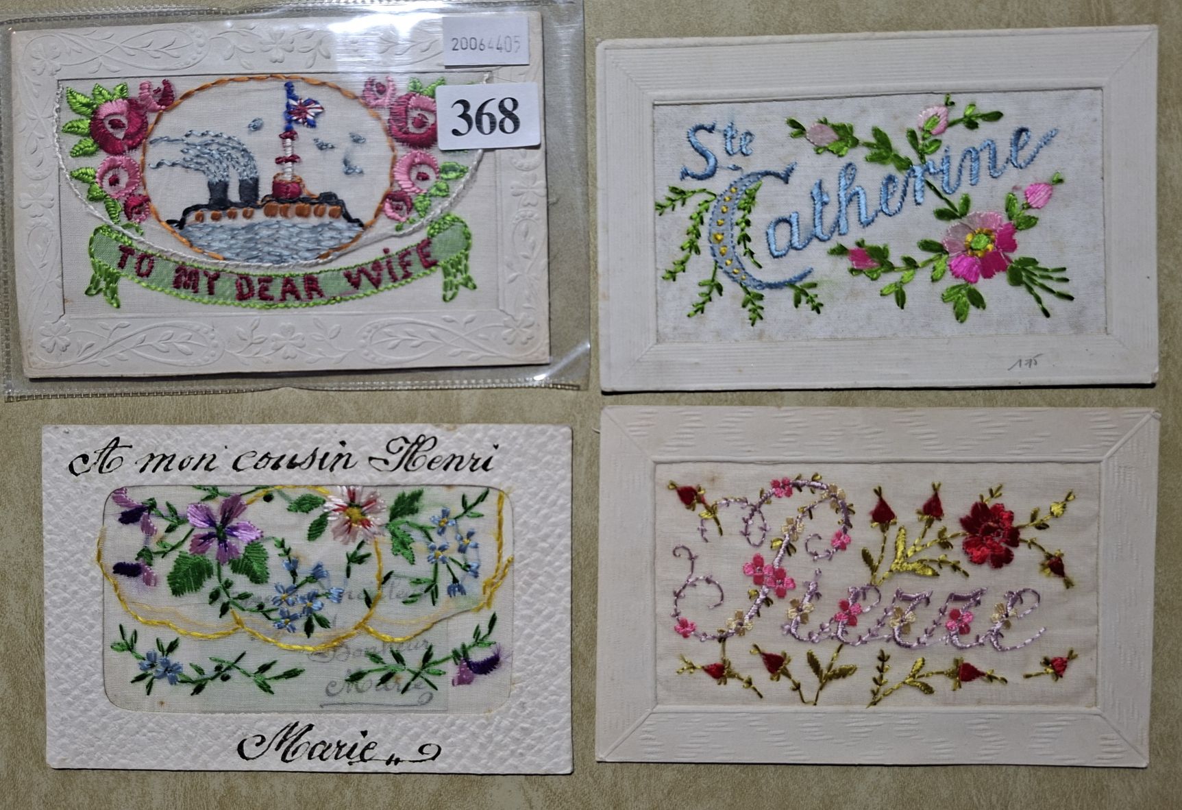 368 · SILK POSTCARDS - PERSONAL