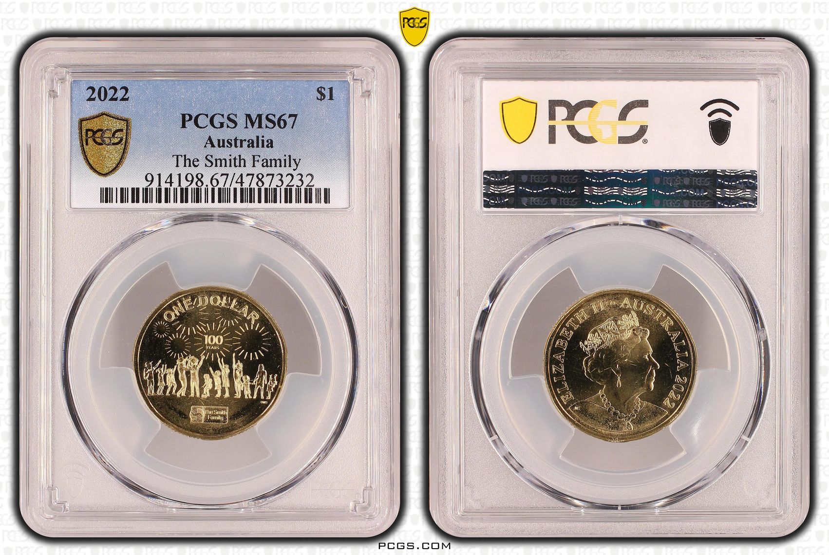 The Smith Family, One Dollar, 2022, PCGS MS 67