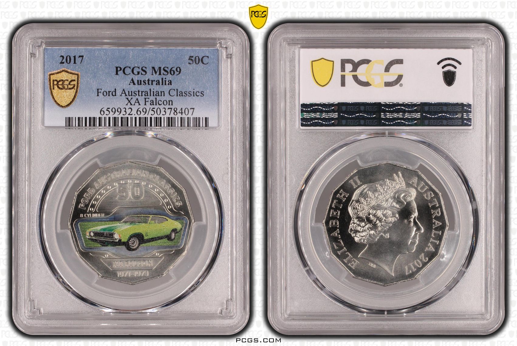 Ford Australian Classics - XA Falcon, Fifty Cent, 2017, PCGS MS69