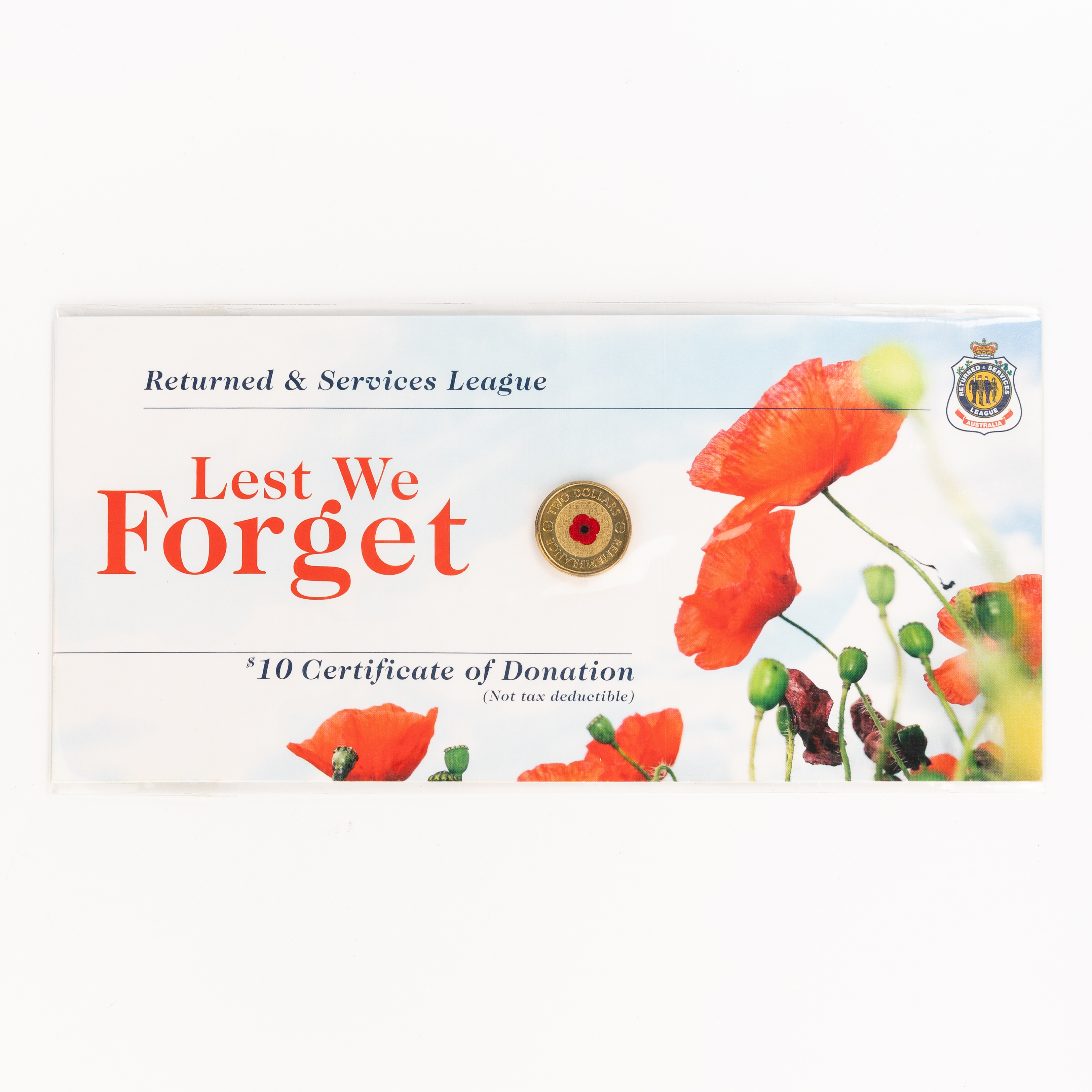 Elizabeth II, RSL - Lest We Forget, Two Dollars, 2012, UNC