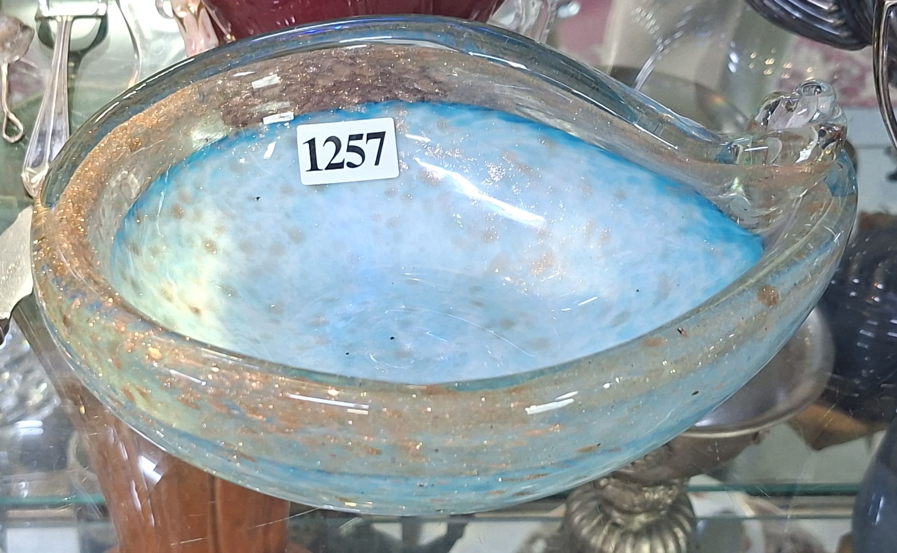 Art Glass Shell Bowl