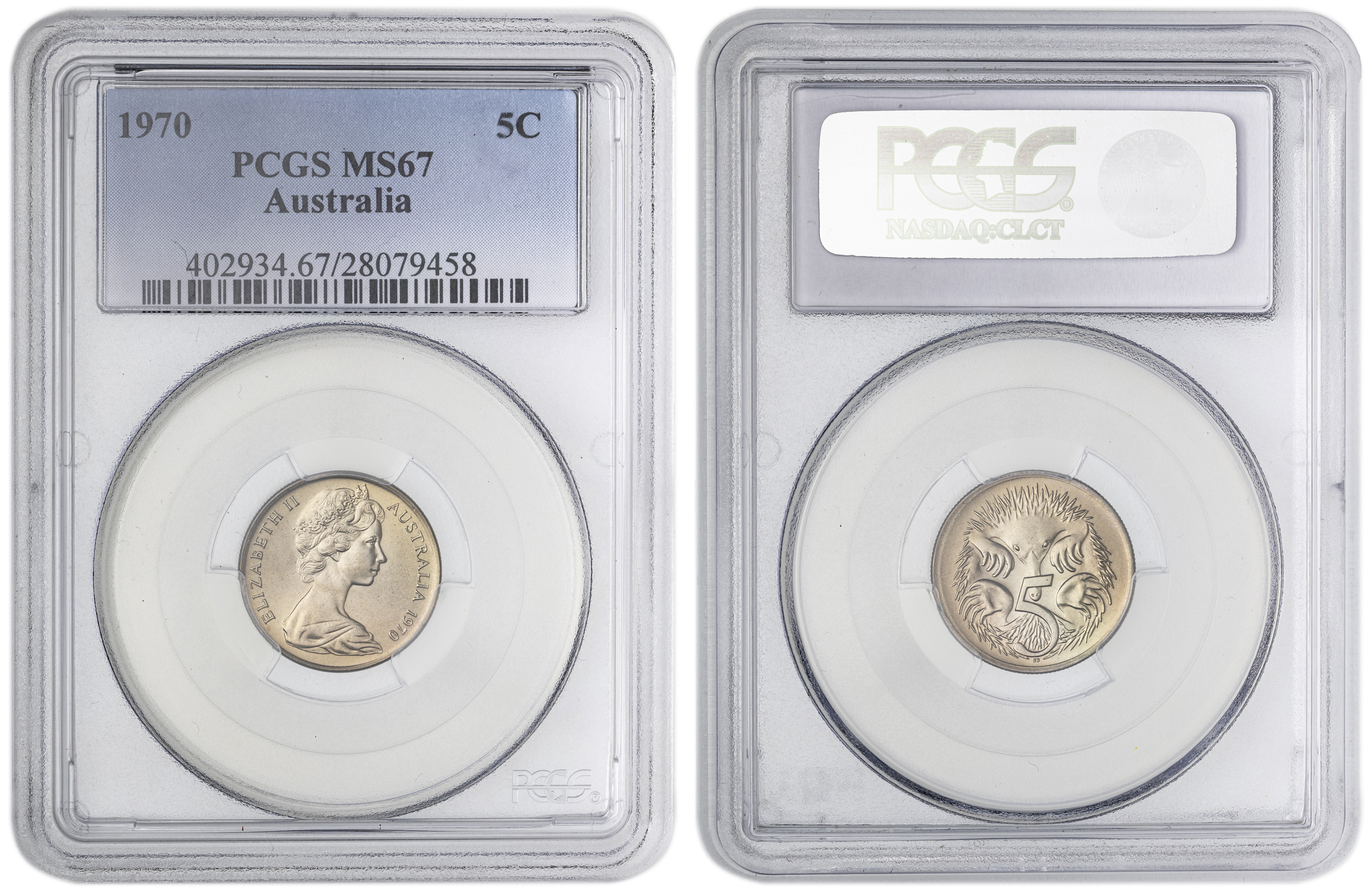 Five Cent, 1970, PCGS MS67