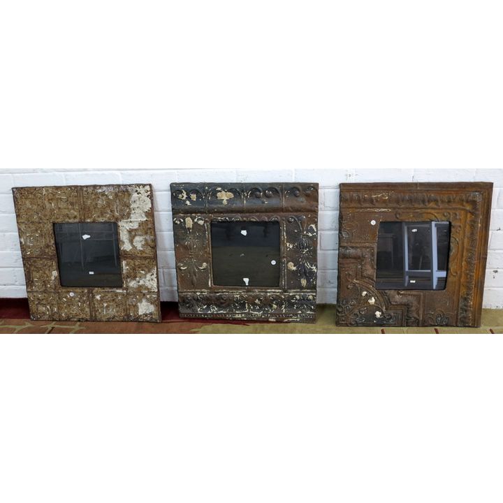 SET OF 3 PRESSED METAL FRAMES