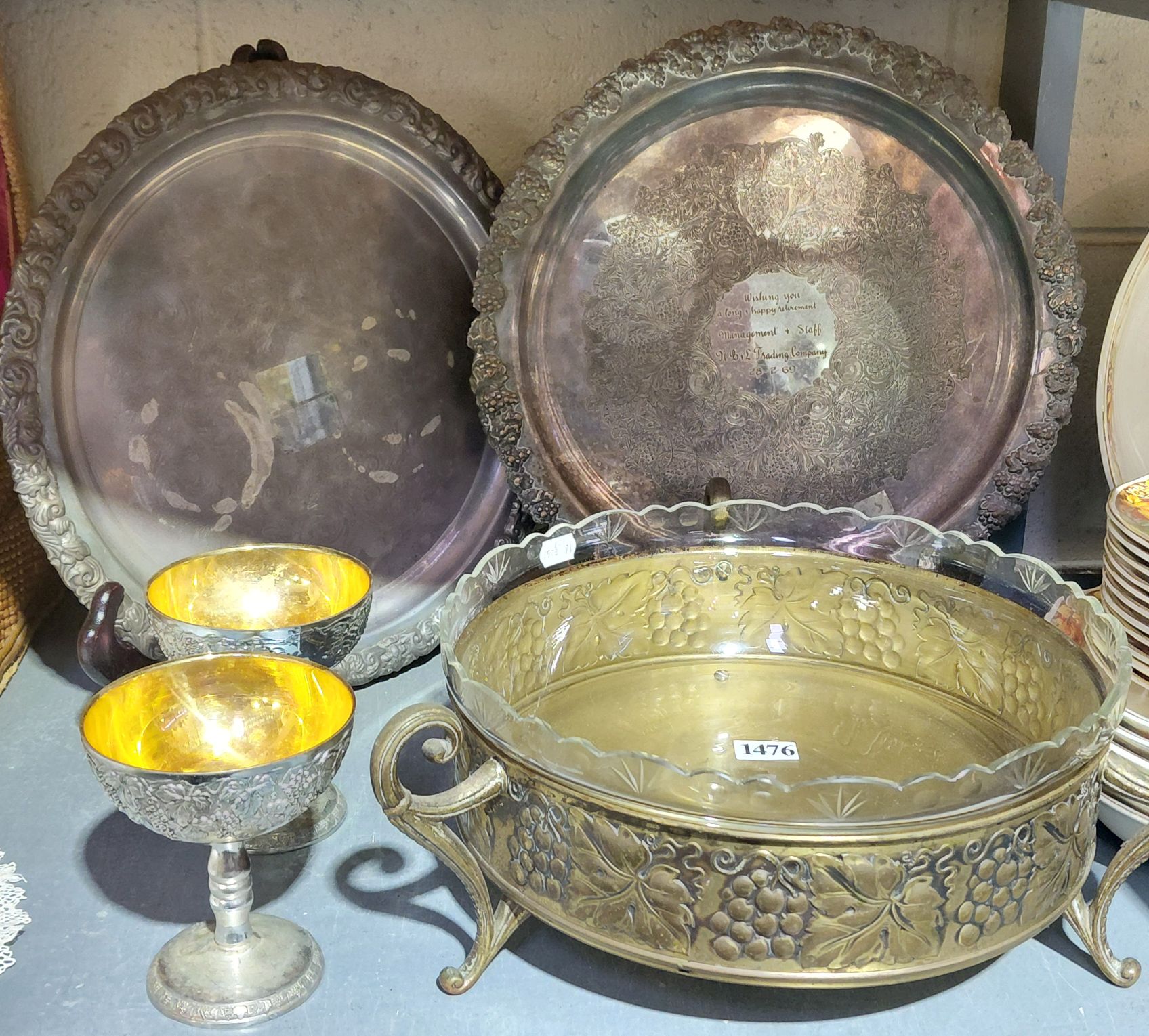 Silverplated And Brass Tableware