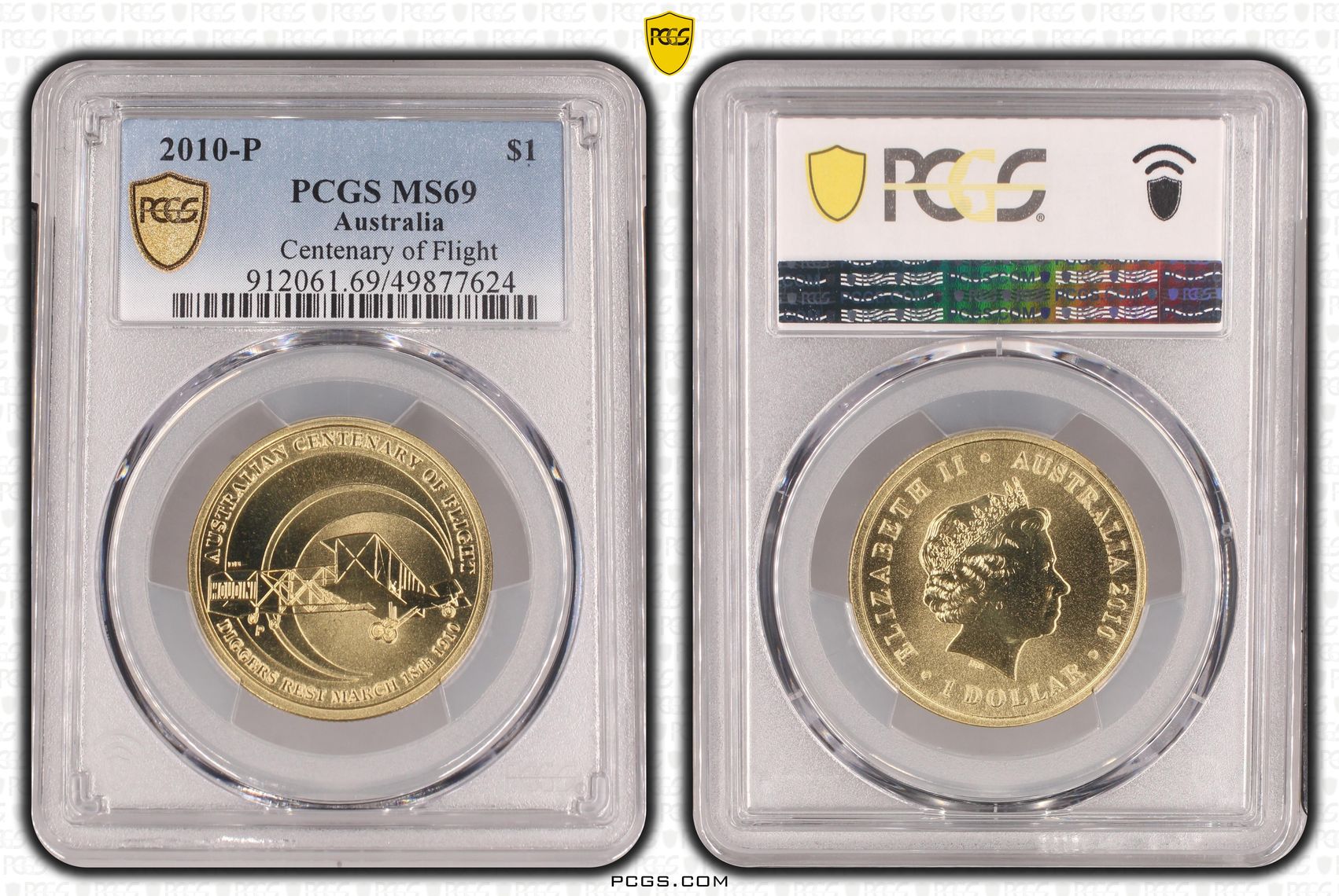 Centenary of Flight POP 3/0, One Dollar, 2010-P, PCGS MS69
