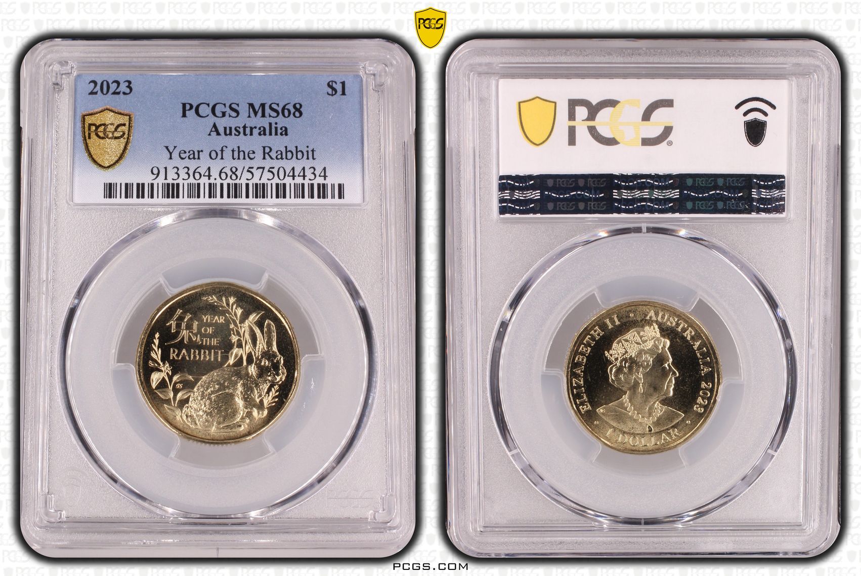 Year of the Rabbit, One Dollar, 2023, PCGS MS68