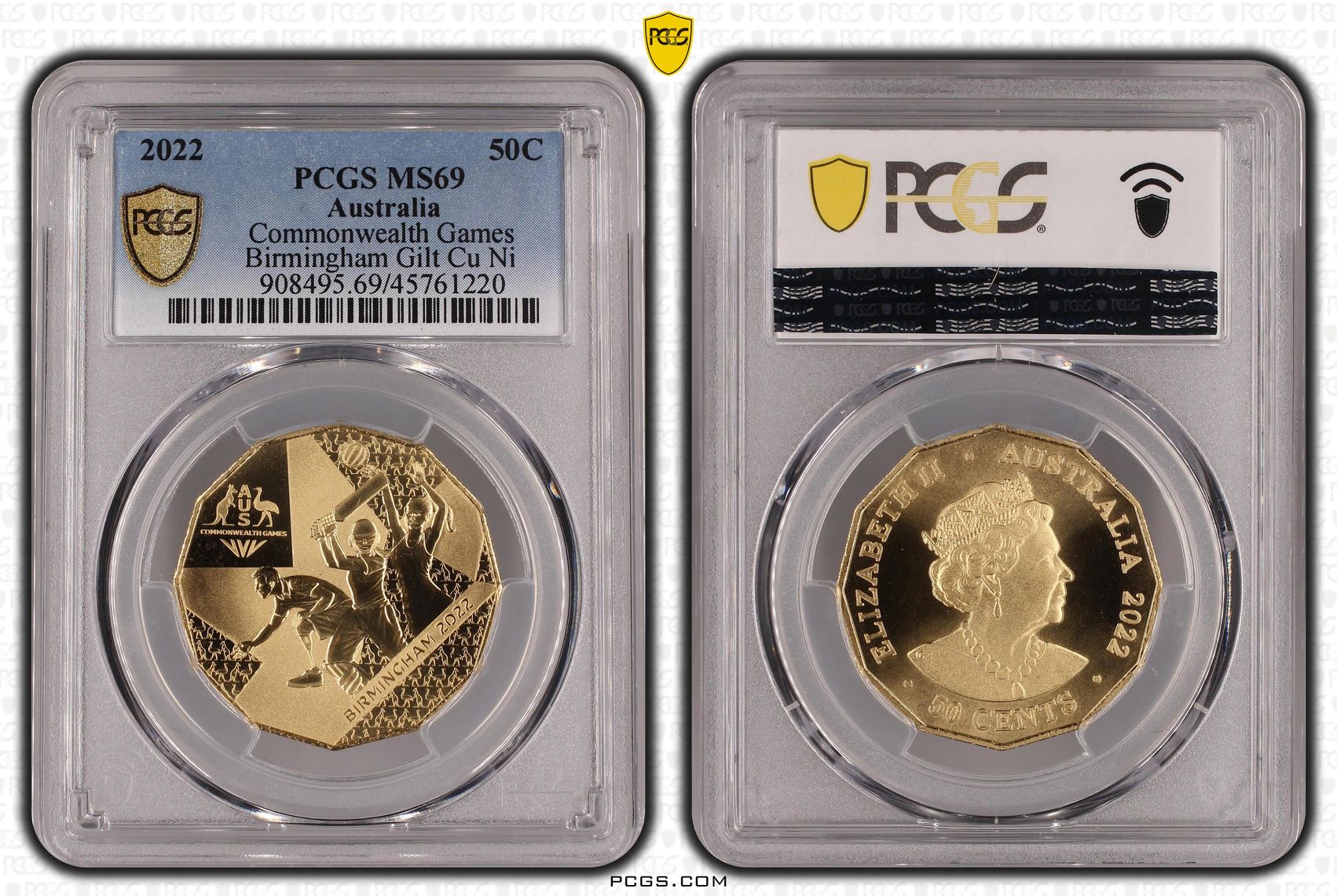 Commonwealth Games, Fifty Cent, 2022, PCGS MS 69