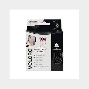 Heavy Duty Velcro Stick On Strips Hook + Loop - Black-51457/294 B1(S1)