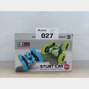 STUNT DOUBLE-SIDE ROLL 360 DEGREE ROTATING TOY CAR - BLUE -