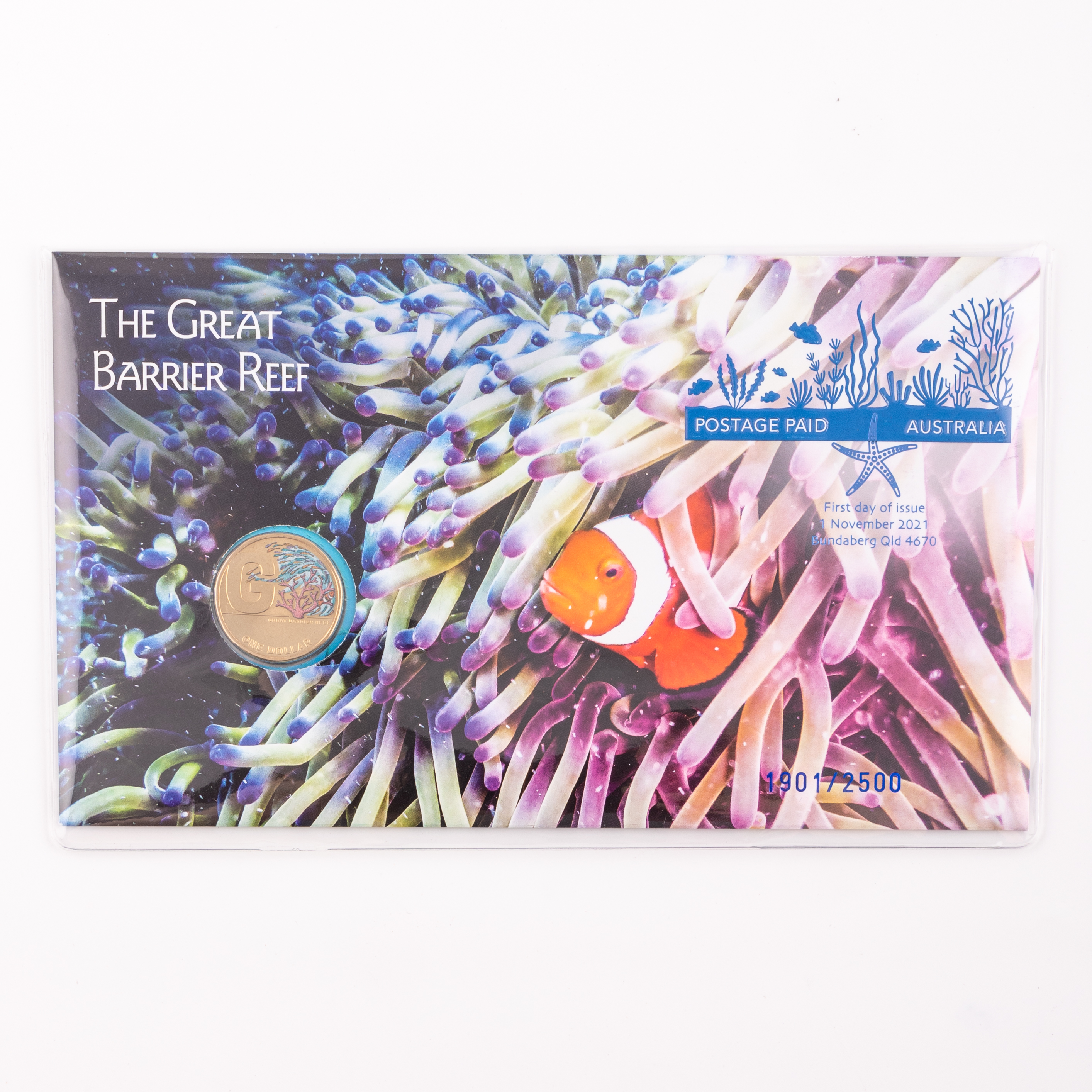 Elizabeth II, The Great Barrier Reef, One Dollar, 2021, UNC