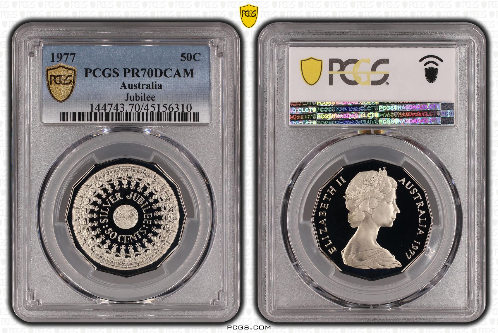 1977 Australia Fifty Cent, 50c Proof Jubilee PCGS - PR70DCAM POP 5/0 -310