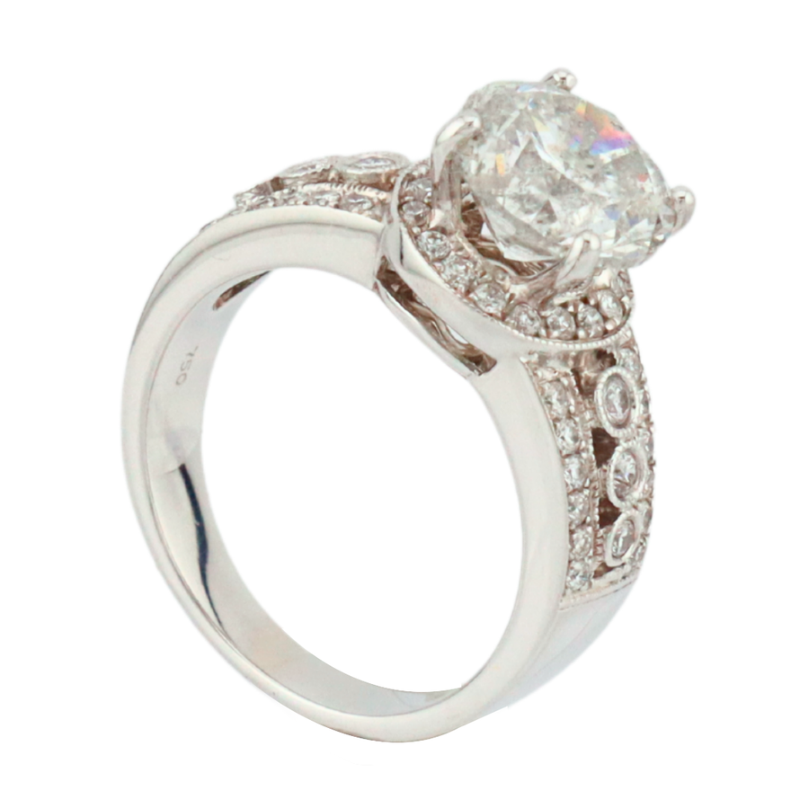 Anillo inspiración Art Déco con diamante 3.01 ct