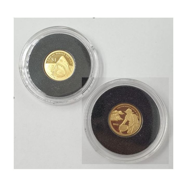 Mini 14ct Gold Coins (x2)