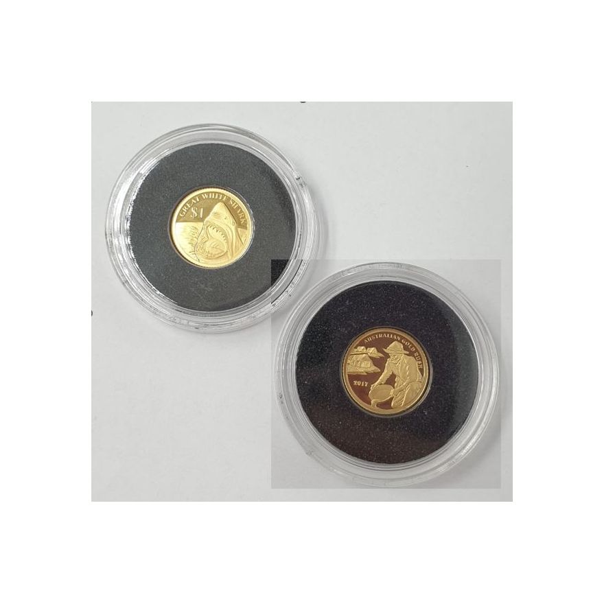 Mini 14ct Gold Coins (x2)