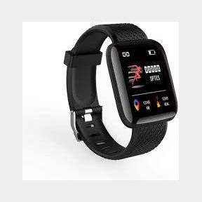 116p Smart Watch With Heart Rate Monitor - Black --51459/17 B2 (S7)C