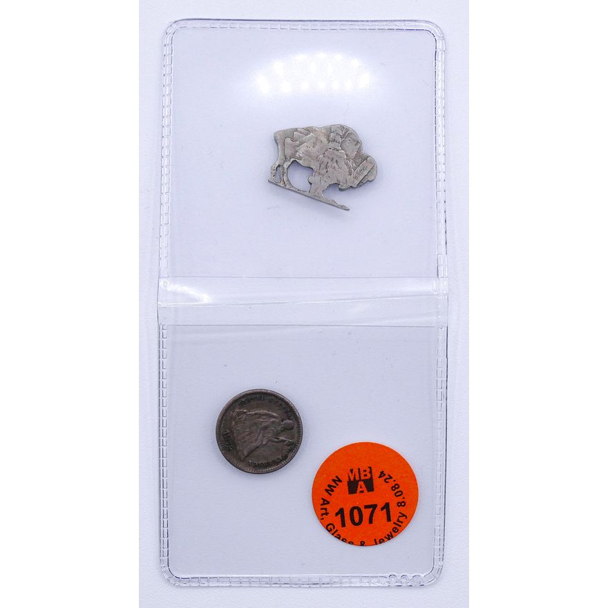 1872 US Seated Liberty Half Dime etc.