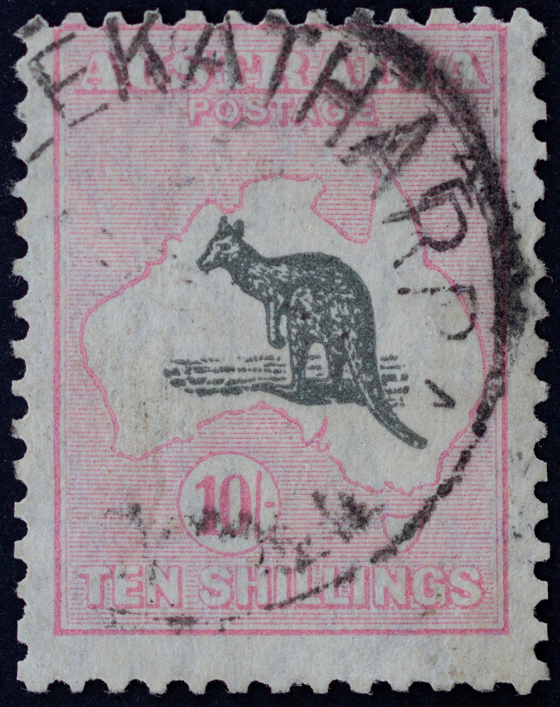 Small Multiple Watermark, Ten Shillings, 1929, Good