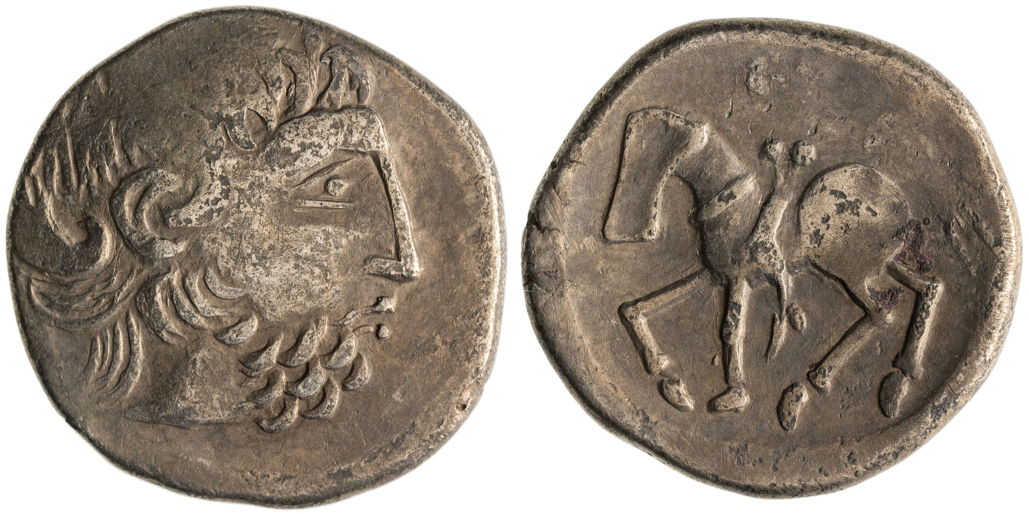 Danubian-Celtic, Tetradrachm, 180 BC, aVF
