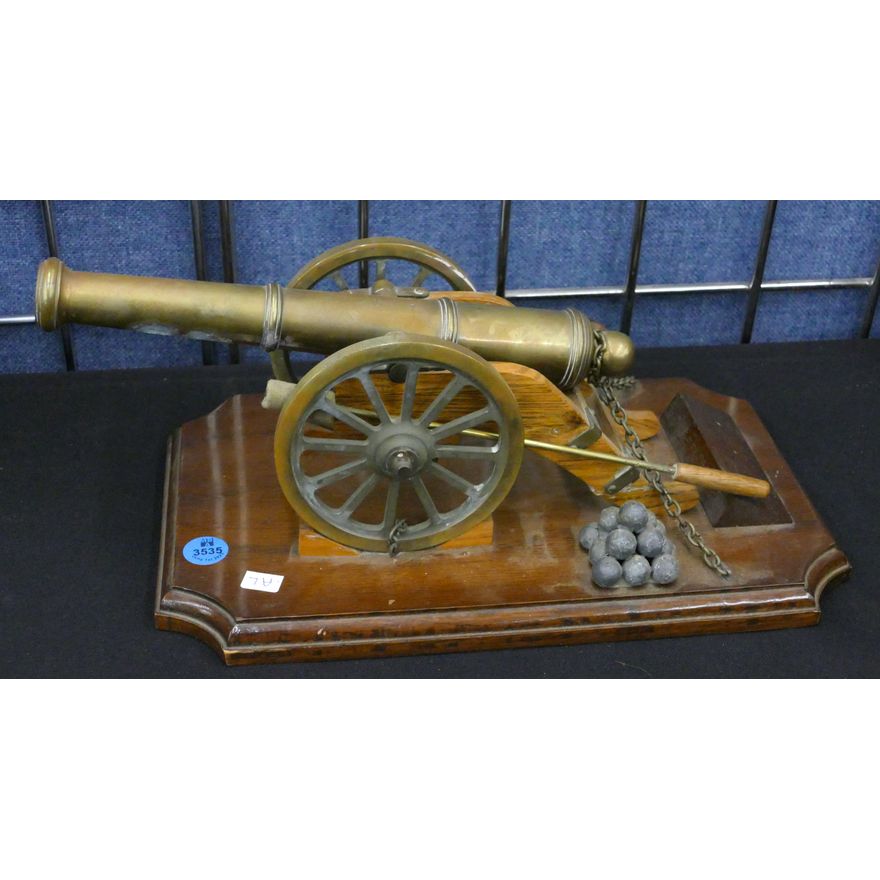 Old Brass Canon Desk Model 14''