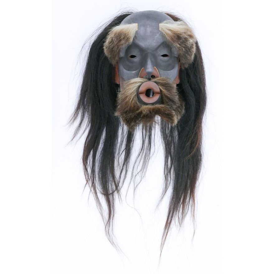 Duane Pasco ''Dzoonokwa Mask'' 1987 Painted Cedar Mask