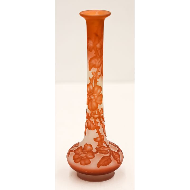 Charles Vessiere Nancy Cameo Glass Bud Vase