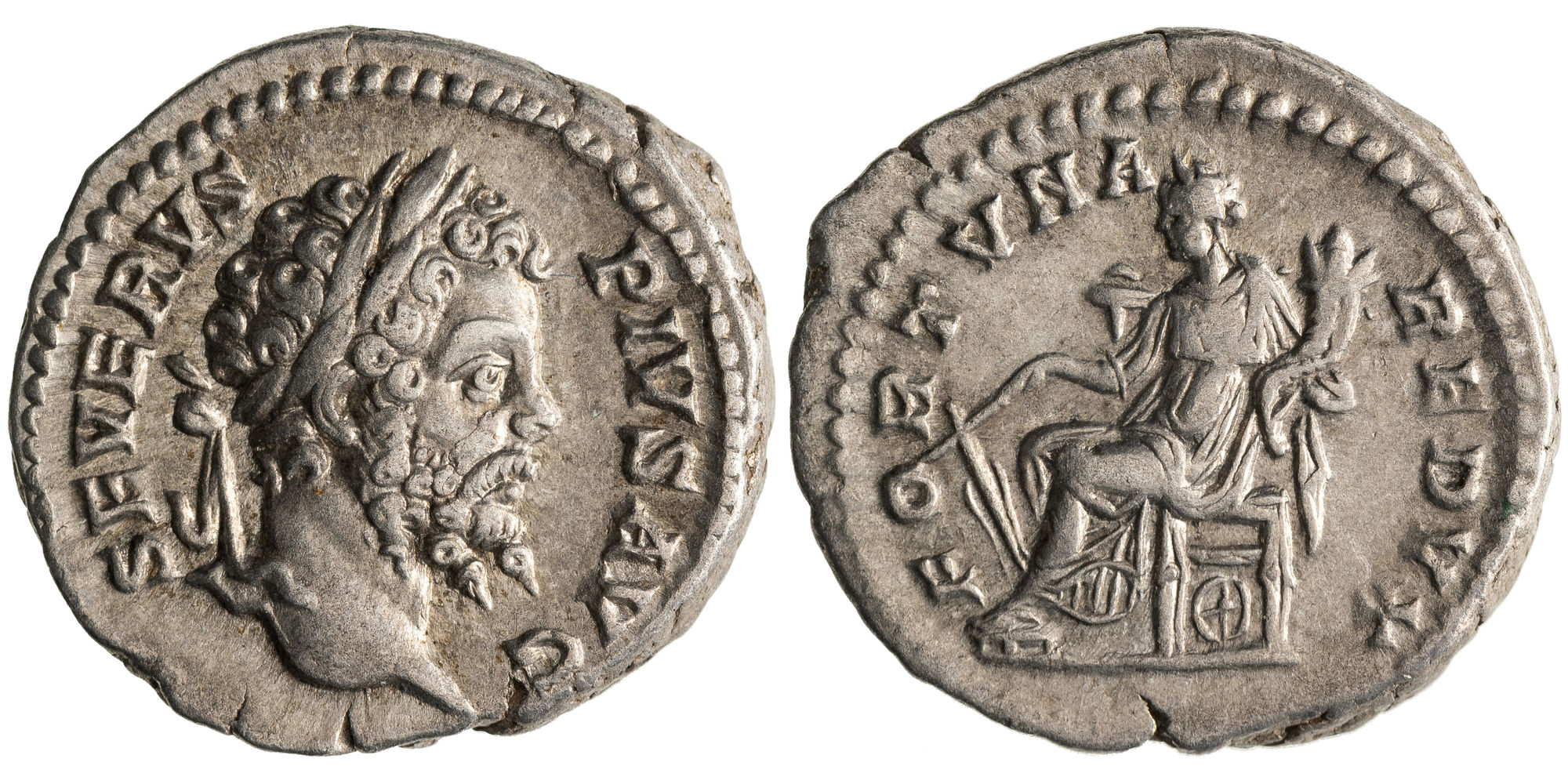 Septimius Severus, Denarius, 203 AD, EF