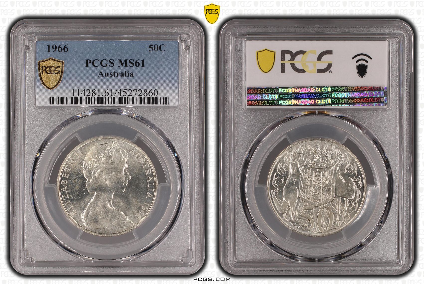 , Fifty Cent, 1966, PCGS MS61