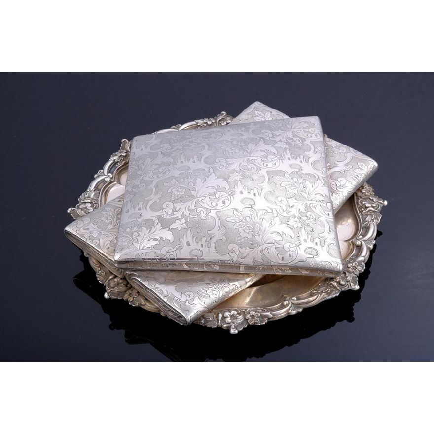 Exceptionnel et rare trompe l'oeil en argent massif